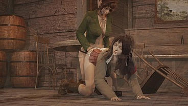 Shingeki no kyojin Hange x Pieck doggystyle and behind fuck [Full Video]