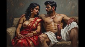 Indian big boops aunty sucking neighbour boy&#039;s dick