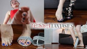 Walking In Different Shoes, Feet Play, Using Magic for Changing Pedicure, Hairstyle, Outfit (WMV FullHD 1080p)