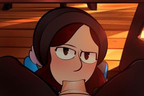 Milf and Librarian blowjob - animation