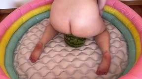 Smashing watermelon with my big ass