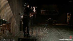 ”Ginger with neck trapped in device”