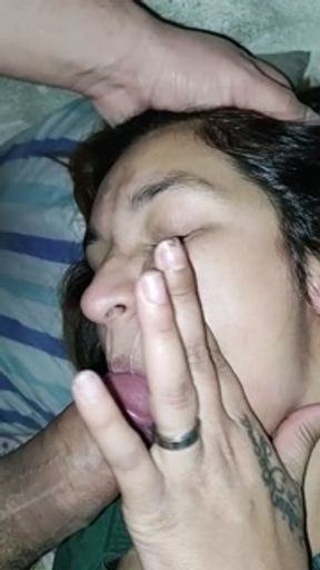 Facial y traga leche