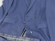 RYUJI SHOOTS HIS BIG LOAD ON HIS SUITS