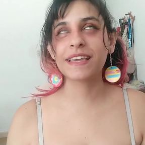 Silly Bimbo Slut Steals Your Cum! - Ahegao &amp; Spit