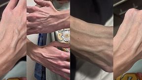 10 minute extreme close up hand and arm veins movement high definition