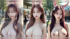 (3d animated ai-generated models) outdoor cat cosplay (with pussy masturbation asmr sound!)