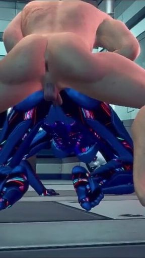 3D Space Cowboy Hardcore with Female Robot Sex Doll