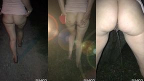 en se promenant dans le parc, ma femme lache prise... qui sait qui la voit ce ...