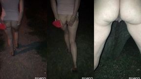 en se promenant dans le parc, ma femme lache prise... qui sait qui la voit ce ...
