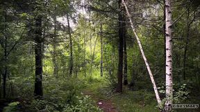 daring outdoor piss ritual in park - kinky mary drinks everything