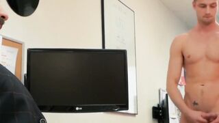 PlayingMen.com - Businessmen relax and then have passionate sex in their cozy office