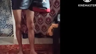 Curious straight roommate fucks his gay friend bareback after changing clothes