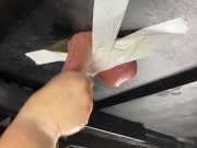 Milking Table 4K *Duct taped his balls and he cums in my mouth*