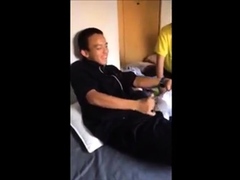 Straight Guy Masturbates In Front of his Mates