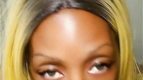 cum all over my big black tits handjob