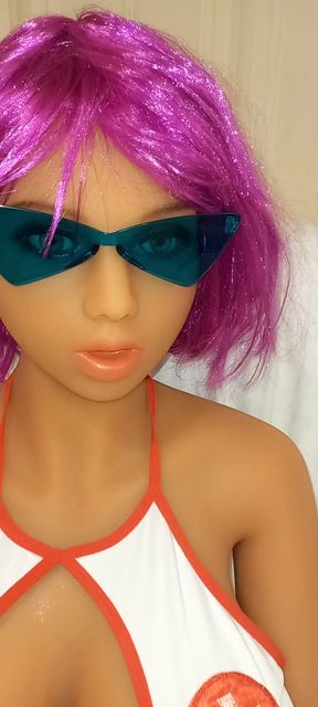 Mirela with purple hair doll