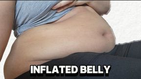 Fat Round Belly in Leggings (Belly Inflation and Stuffing Fetish)