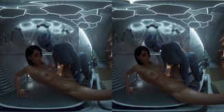 Liara T'Soni & Ashley Williams - Lesbian Make-out and Intense Finger Fucking