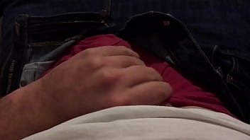rubbing my hard cock