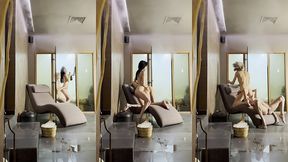 lesbian steaming room fun