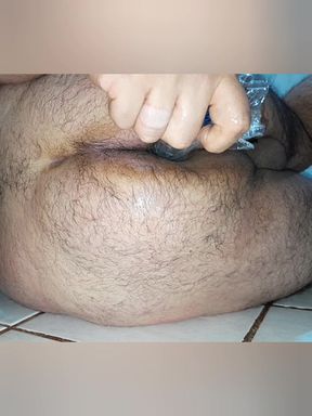 Amazing Cum and Anal Penetration Using Red Thong