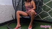 I start touching myself in the garden – Full video on Fancentro