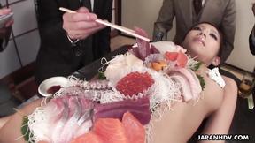 ”Sucking on the office slut's nipples”