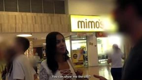 Sultry Latina Street Flirtation Up Close