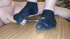 Adidas and Black Socks Job with Cumplosion