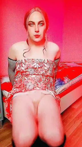 YUMMY Natural Boy Boobs Hot Shemale Cute Sexy Big Tits Model Cosplayer Sissy Crossdresser Tranny   Clip 1