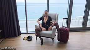 Horny&#x1F975; Air Hostess Seeks Some Fun Before Takeoff