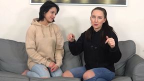Bella & Vanessa in a strip game of House of Cards