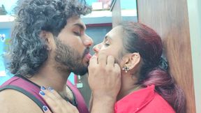 Hot lip lock in t shirt and shirt