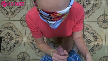 Real Russian tied girl amateur blowjob with huge sperm load in mouth - Homemade porn