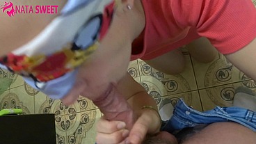 Real Russian tied girl amateur blowjob with huge sperm load in mouth - Homemade porn