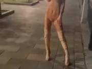 Nude Monika Fox Walking Through The City At Night