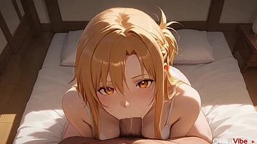Asuna loves being fucked by an old man while Kirito plays games [AI]