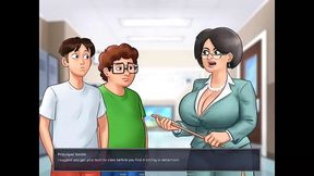 Summertime Saga: naughty principal with big tits ep. 2