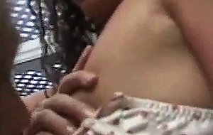 Slut with hairy pussy pleasing a tranny