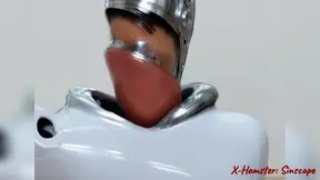 The new blowjob function of the droid is tested, and it is really creamed off