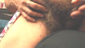 Hairy Pussy Meets Golden Dildo