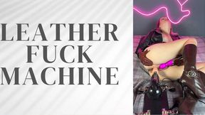 leather fuck machine and vibrator