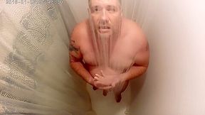 Watch The Step dad Bod Jerk It And Cum In The Shower