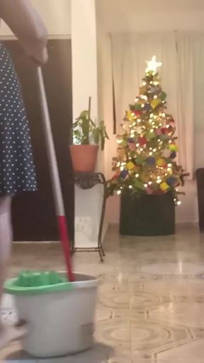 Fat Wife Doing Cleaning 4   Clip 1