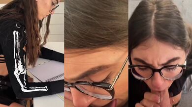 HOT TEEN 18+ Brunette Gives Hardcore Sloppy Blowjob Till My Dick Cant Take Anymore in POV