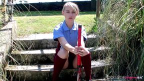 Hockey Stick Jerk off Featuring Chloe Toy