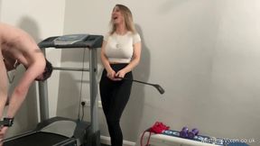 In the Gym under Mistress Vixen's direction