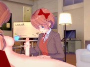 [Doki Doki Literature Club] Futanari Monika fuck Sayori(3d hentai)