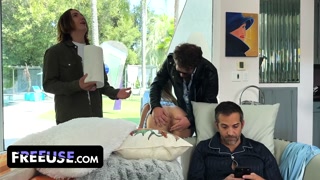Freeuse Wanksgiving: Three Cocks, One Milf